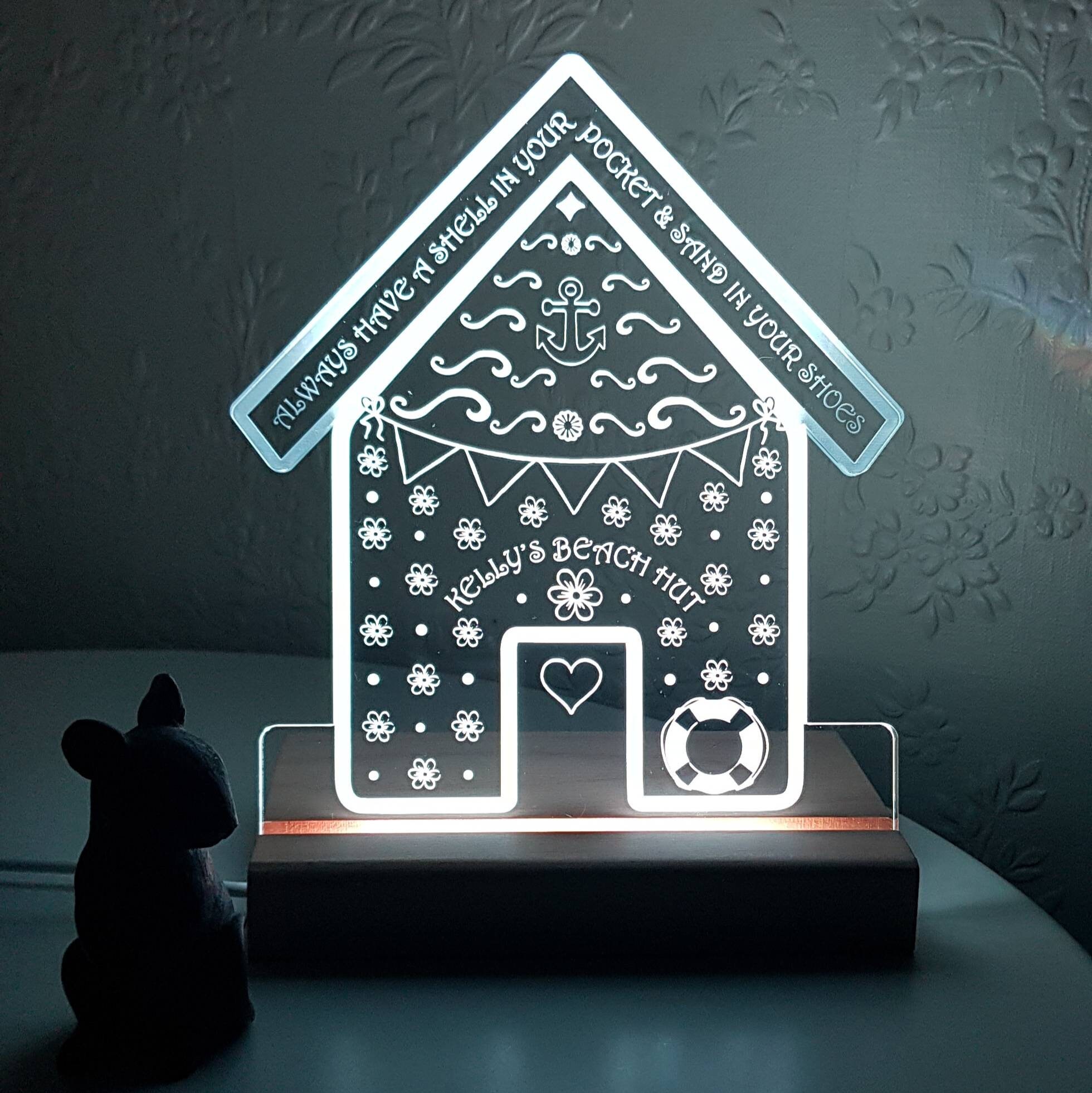 Beach Hut Led Lamp Beach Hut Light Colour Changing Lamp Etsy UK