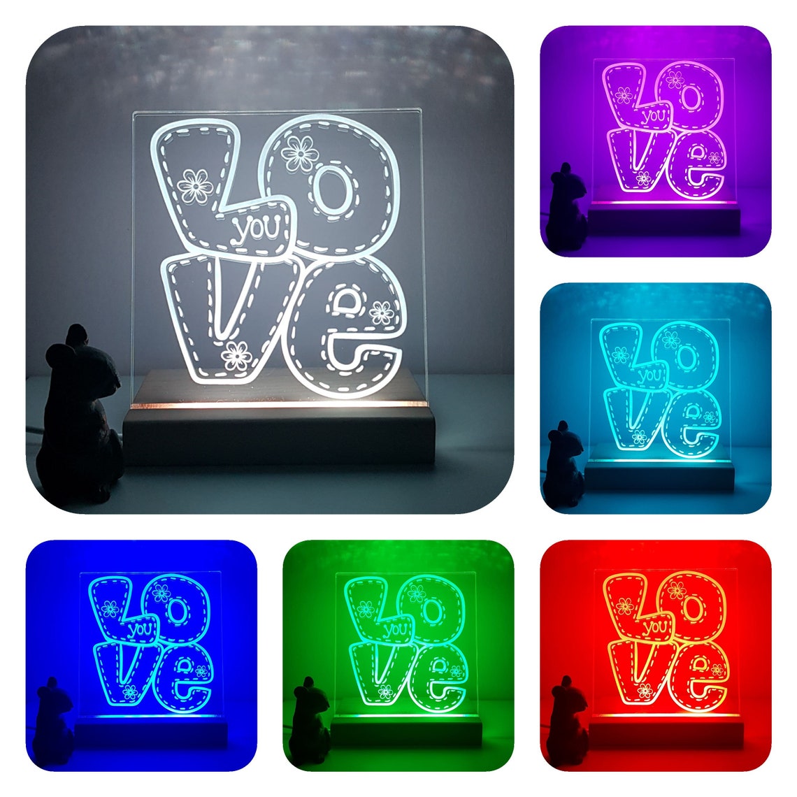 Love Led Lamp. Personalised Love Light. Novelty Led Light. Etsy