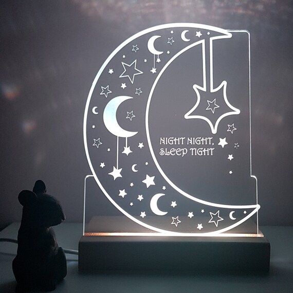 Moon and Stars Led Lamp Light. Colour Changing Lamp. Childrens 