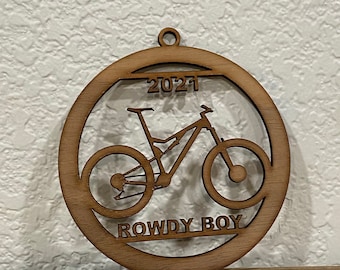 Mountain Bike gift | Custom bike with name | For the mtn Bike enthusiasts | Christmas Ornaments  | Quarantine Gifts | Funny Gift 2021 | MTB