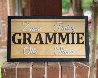 Mother’s Day | Grandma | Family Sign | Children’s Name | For Mom | For Her | Custom Name sign | Mother