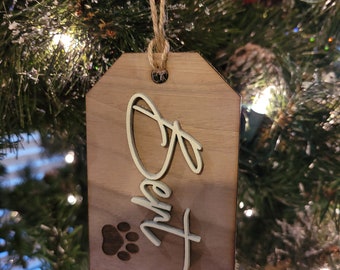 Gift Tag / Stocking Name, Personalized Christmas Tags, Wood Name Tags, Gift Tags