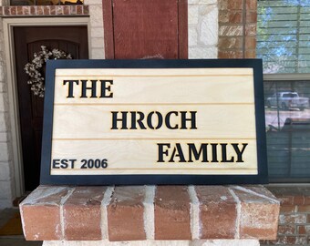 Family Established | Family started | Family Sign | Wedding date | For Mom | For Her | Custom Name sign | Mother | Father | Anniversary