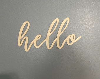 Hello wood sign | Valentine Gift | Above bed sign | Bedroom decor | Anniversary gift | Wedding gift | Wood Sign | Entryway decor