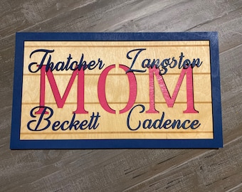 Mother’s Day | Grandma | Family Sign | Children’s Name | For Mom | For Her | Custom Name sign | Mother