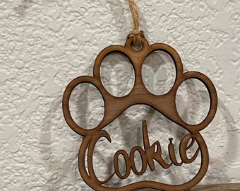Paw | I love my dog | Pet Ornament | Dog-dad | 2021 | Dog mom | Love | Puppy Gifts | Christmas Gift 2021 | Furbaby