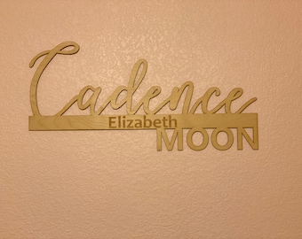 Custom Name sign | Nursery Decor | First Middle Last Name | Bedroom decor | Baby gift | Full baby name | Wood Sign