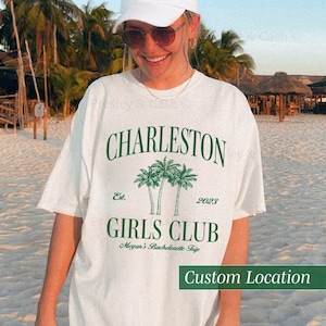 Custom Beach Bachelorette Shirts Charleston Girls Trip Shirt Last Toast On The Coast Shirts Tropical Bach Merch Classy Bachelorette Gifts