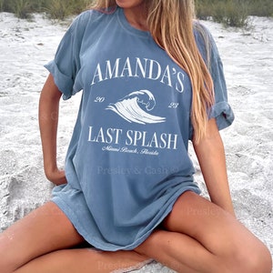 Custom Beach Bachelorette Shirts Bride's Last Splash Shirt Last Toast On The Coast Shirts Tropical Bach Merch Logo Classy Bachelorette Gifts