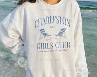 Custom Beach Bachelorette Sweatshirts Charleston Bachelorette Sweatshirt Last Toast On The Coast Crewnecks Tropical Bach Logo Merch Pullover