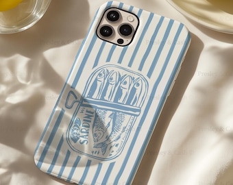 Sardine iPhone Case Fisherman Aesthetic iPhone 16 Case Tinned Fish Phone Case Protective iPhone Cases Amalfi Coast iPhone Case Mediterranean