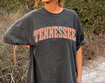 Vintage Style Tennessee Shirt Oversized Comfort Colors Tee Trendy Coconut Girl Aesthetic Cute Summer Beach Clothes Preppy Game Day Outfit
