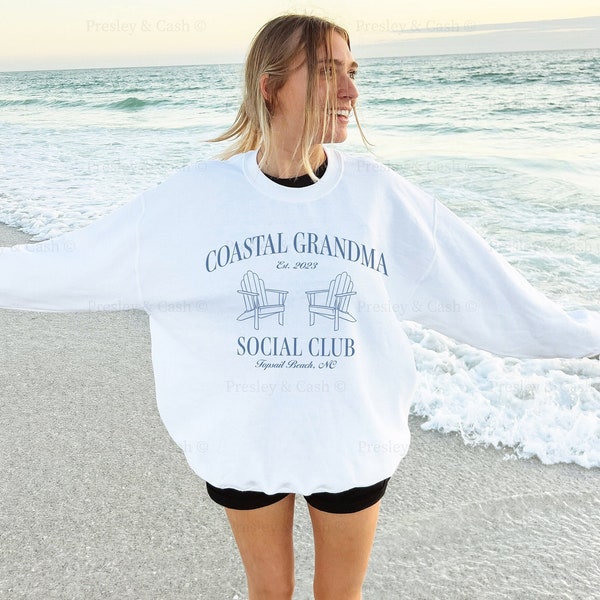 Coastal Grandma Bachelorette Sweatshirts Last Toast On The Coast Crewnecks Girls Social Club Merch Bridal Party Beach Bachelorette Crewneck