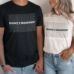 Honeymoon Shirt Just Married Shirts Retro Honeymooning Shirt His And Hers Shirts Fiancé Gift For Her Trendy Couple Outfit Just Engaged Gift