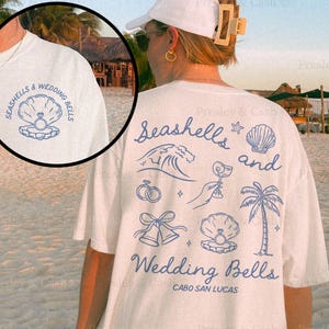 Seashells And Wedding Bells Bachelorette Shirts Beach Bachelorette Merch Custom Bach Trip Shirts Last Toast On The Coast Bachelorette Top
