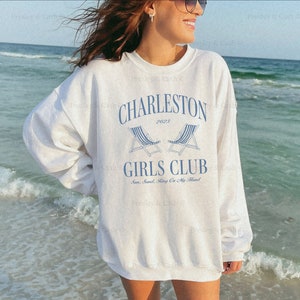 Custom Beach Bachelorette Sweatshirts Charleston Bachelorette Sweatshirt Last Toast On The Coast Crewnecks Tropical Bach Logo Merch Pullover