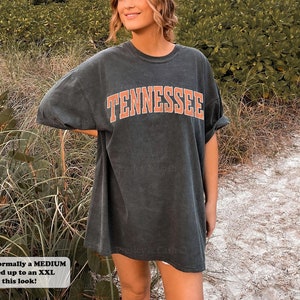 Vintage Style Tennessee Shirt Oversized Comfort Colors Tee Trendy Coconut Girl Aesthetic Cute Summer Beach Clothes Preppy Game Day Outfit