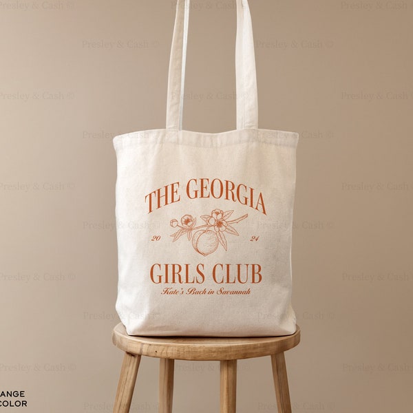 Savannah Bachelorette Party Tote Bags Savannah Georgia Bachelorette Gifts Custom Beach Bags Peachy Bride Bag Bridesmaids Canvas Tote Bags