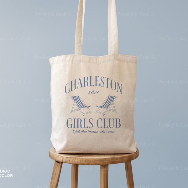 Sacs fourre-tout Charleston EVJF pour l'enterrement de vie de jeune fille sac cadeau de demoiselle d'honneur chic The Bach Club Bags