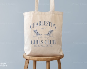 Charleston Bachelorette Party Tote Bags Last Toast On The Coast Tote Bag Beach Bachelorette Classy Bridesmaid Gift Bag The Bach Club Bags