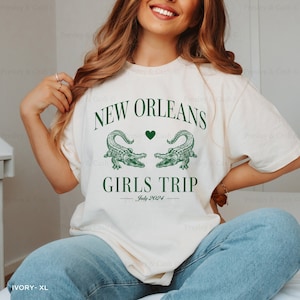 Custom New Orleans Bachelorette Shirt NOLA Bachelorette Shirts Bach Merch Logo Tee Bride Cocktail Shirt Madri Gras Top Comfort Colors Shirt