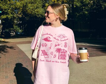Charleston Bachelorette Shirts With Love From Charleston South Carolina Shirt Custom Beach Bachelorette Merch Matching Girls Trip T-shirts