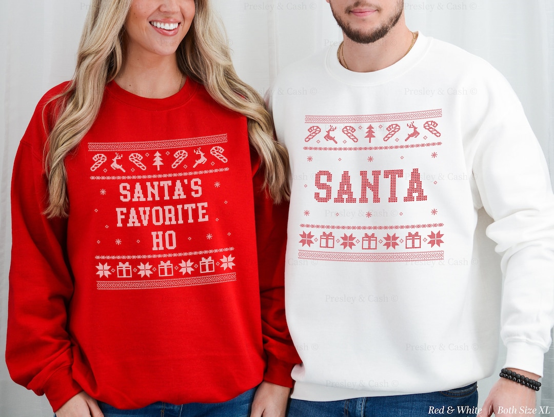 Funny Couples Christmas Sweaters 