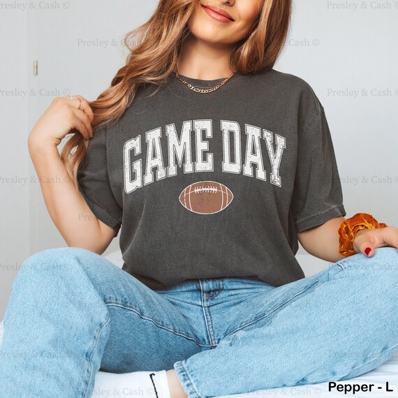 Game Day Shirt Football Fan Shirt Oversized Sports Tee Vintage