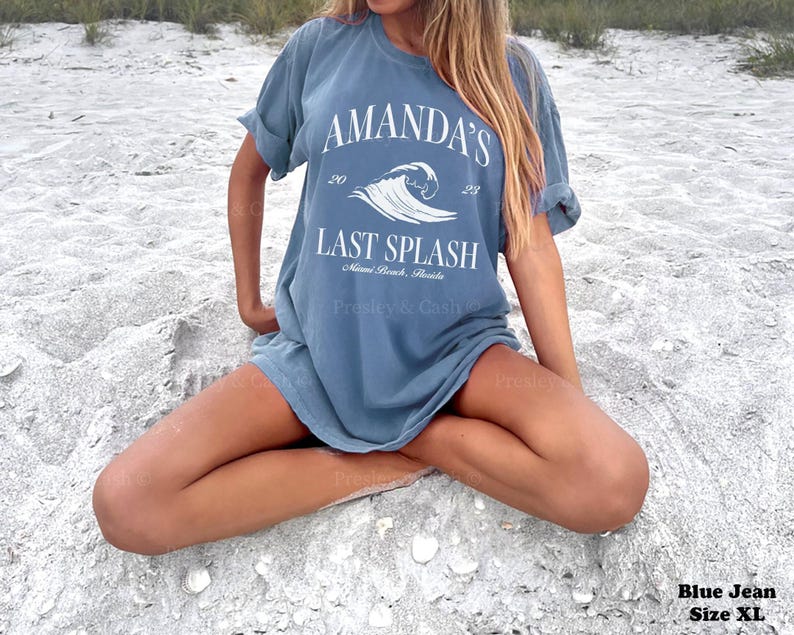 Custom Beach Bachelorette Shirts Bride's Last Splash Shirt Last Toast On The Coast Shirts Tropical Bach Merch Logo Classy Bachelorette Gifts image 2