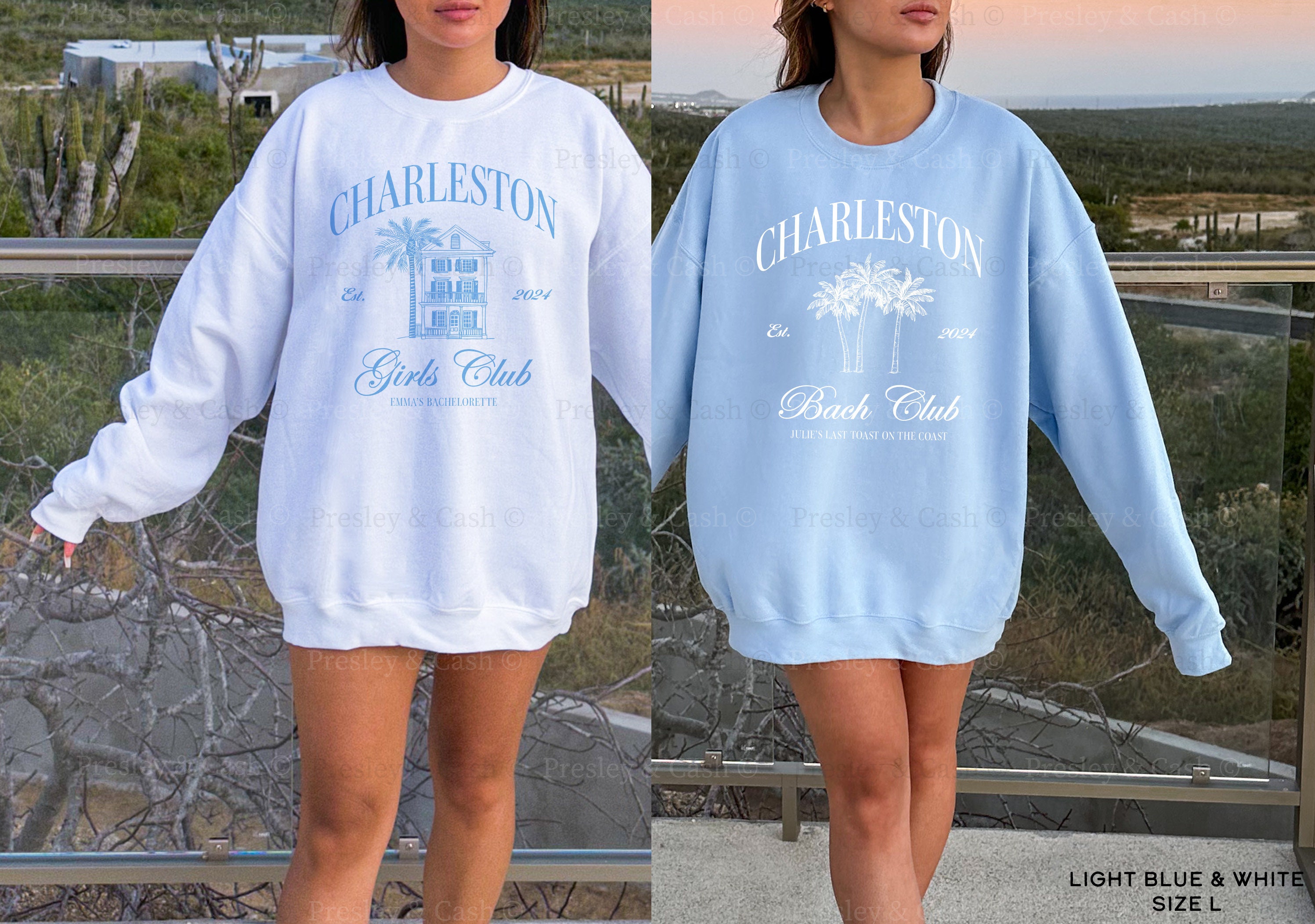 Charleston Bachelorette Sweatshirts Last Toast On The Coast Crewnecks Custom Charleston Bach Sweatshirt Beach Bachelorette Crewneck Gifts