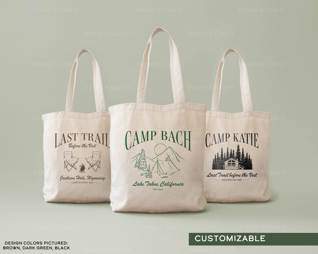 Custom Camp Bachelorette Tote Bags Camp Bach Merch Bridesmaid Gift Bags ...