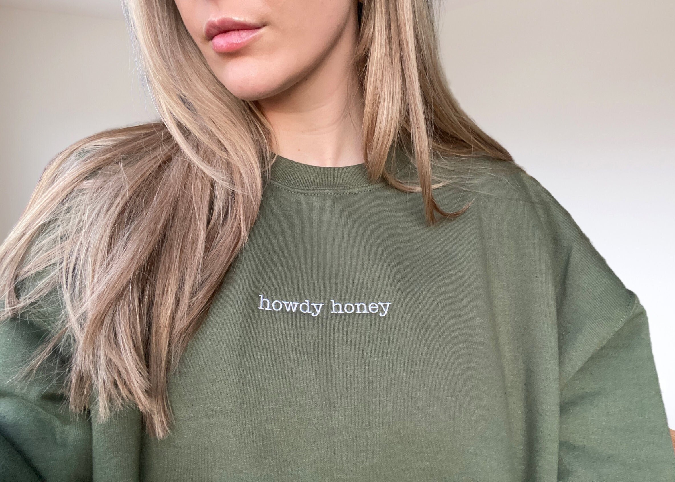 Embroidered Crewneck Cowgirl Sweatshirt Western Clothing Howdy - Etsy India