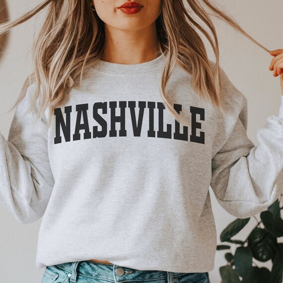 Nashville Tennessee Sweatshirt Oversized College Crewneck - Etsy