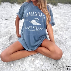 Custom Beach Bachelorette Shirts Bride's Last Splash Shirt Last Toast On The Coast Shirts Tropical Bach Merch Logo Classy Bachelorette Gifts 画像 1