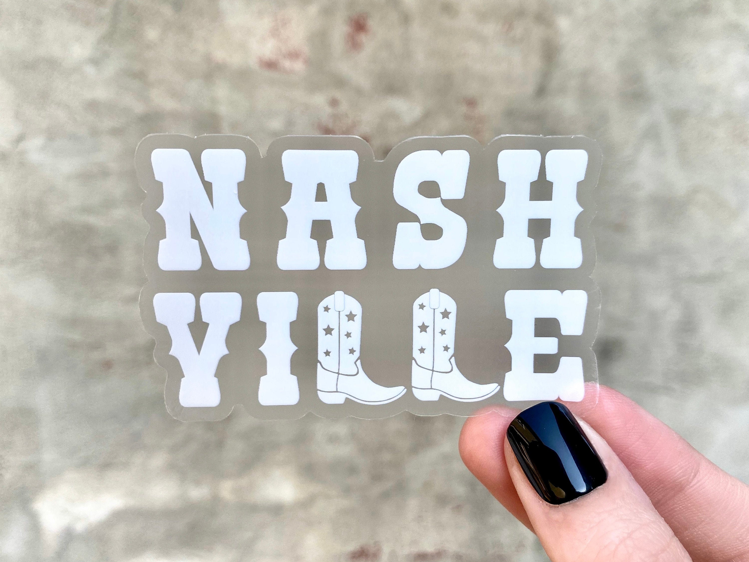 Nashville Sticker Music City Decal Retro Tennessee Parachoques Etsy