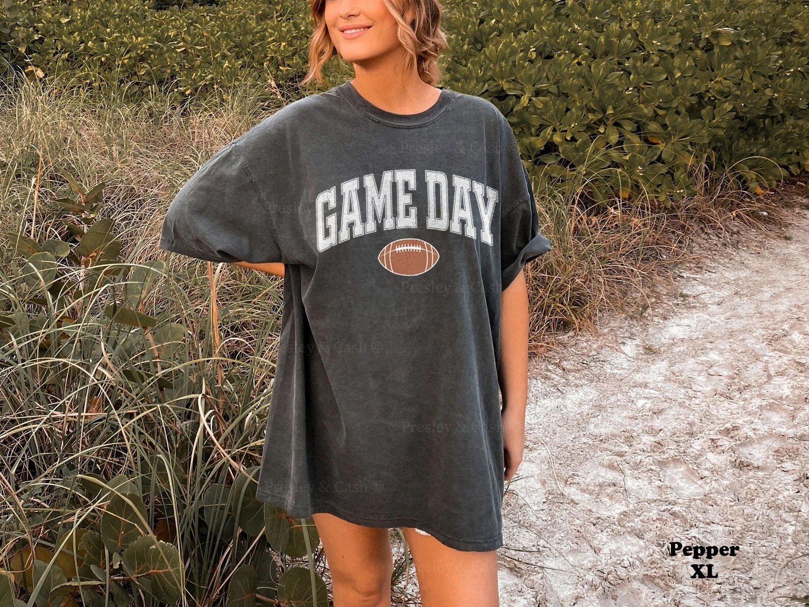 Game Day Shirt Football Fan Shirt Oversized Sports Tee Vintage