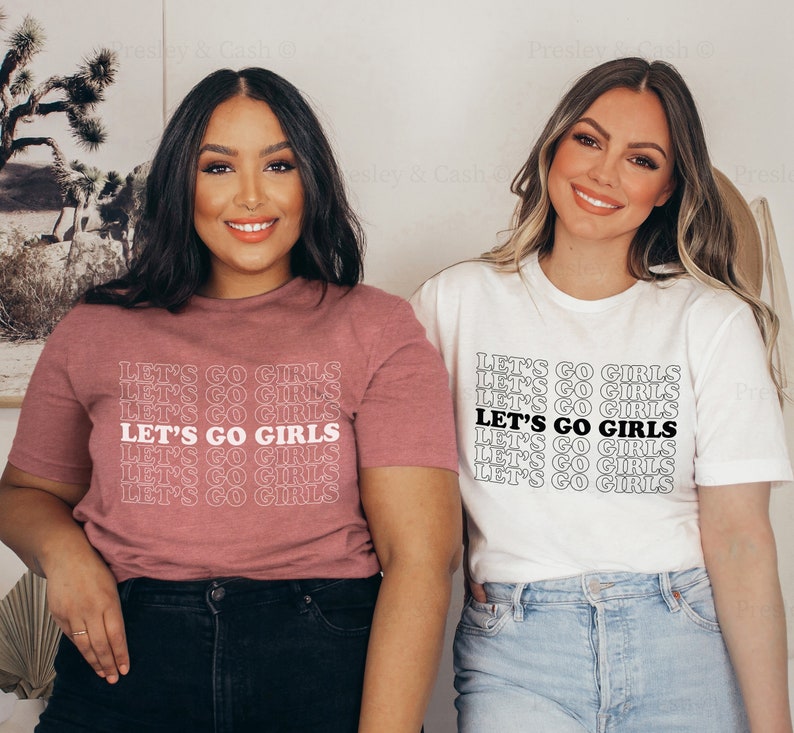 Let's Go Girls Top Bachelorette Party Shirt Matching Bridesmaid Tee Wedding Weekend Top 90s Country Music T-Shirt Custom Nashville Bride Tee image 5