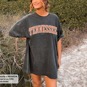 Vintage Style Tennessee Shirt Oversized Comfort Colors Tee Trendy Coconut Girl Aesthetic Cute Summer Beach Clothes Preppy Game Day Outfit afbeelding 1