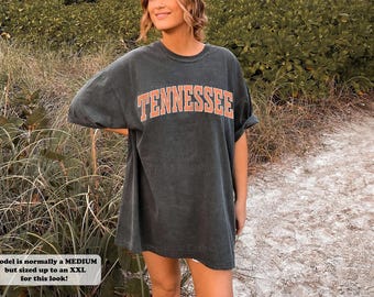 Vintage Style Tennessee Shirt Oversized Comfort Colors Tee Trendy Coconut Girl Aesthetic Cute Summer Beach Clothes Preppy Game Day Outfit