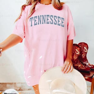 Vintage Style Tennessee Shirt Oversized Comfort Colors Tee Trendy Coconut Girl Aesthetic Cute Summer Beach Clothes Preppy Game Day Outfit Blossom