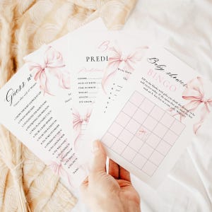 Modernes Blush Pink Schleifen Babyparty Willkommensschild Rosa Kokette Babyparty Eingang Schild Vorlage Rosa Schleife Minimalist 18x24 & 24x36 Canva Bild 9