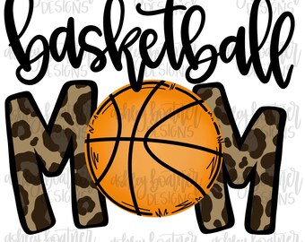 Basketball Mom Sublimation Design | Hand Drawn PNG | Digital Download | Digital Artwork | Sports PNG | Basketball Mama