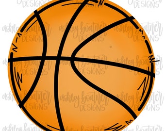 Diseño de sublimación de baloncesto / DIBUJADO a mano PNG / Descarga digital / Arte digital / Deportes PNG