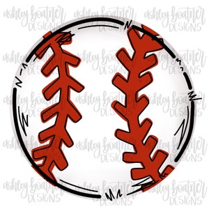 Baseball Sublimation Design | Hand Drawn PNG | Digital Download | Digital Artwork | Sports PNG | Tee-Ball