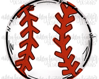 Baseball Sublimation Design | Hand Drawn PNG | Digital Download | Digital Artwork | Sports PNG | Tee-Ball