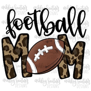 Football Mom Sublimation Design | Hand Drawn PNG | Digital Download | Digital Artwork | Sports PNG | Friday Night Lights | Football Mama
