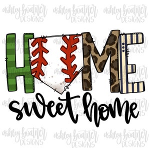 Home Sweet Home | Baseball Sublimation Design | Hand Drawn PNG | Digital Download | Digital Artwork | Sports PNG