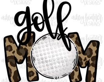 Golf Mom Sublimation Design | Hand Drawn PNG | Digital Download | Digital Artwork | Sports PNG | Golf Mama