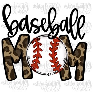Baseball Mom Sublimation Design | Hand Drawn PNG | Digital Download | Digital Artwork | Sports PNG | Baseball Mama