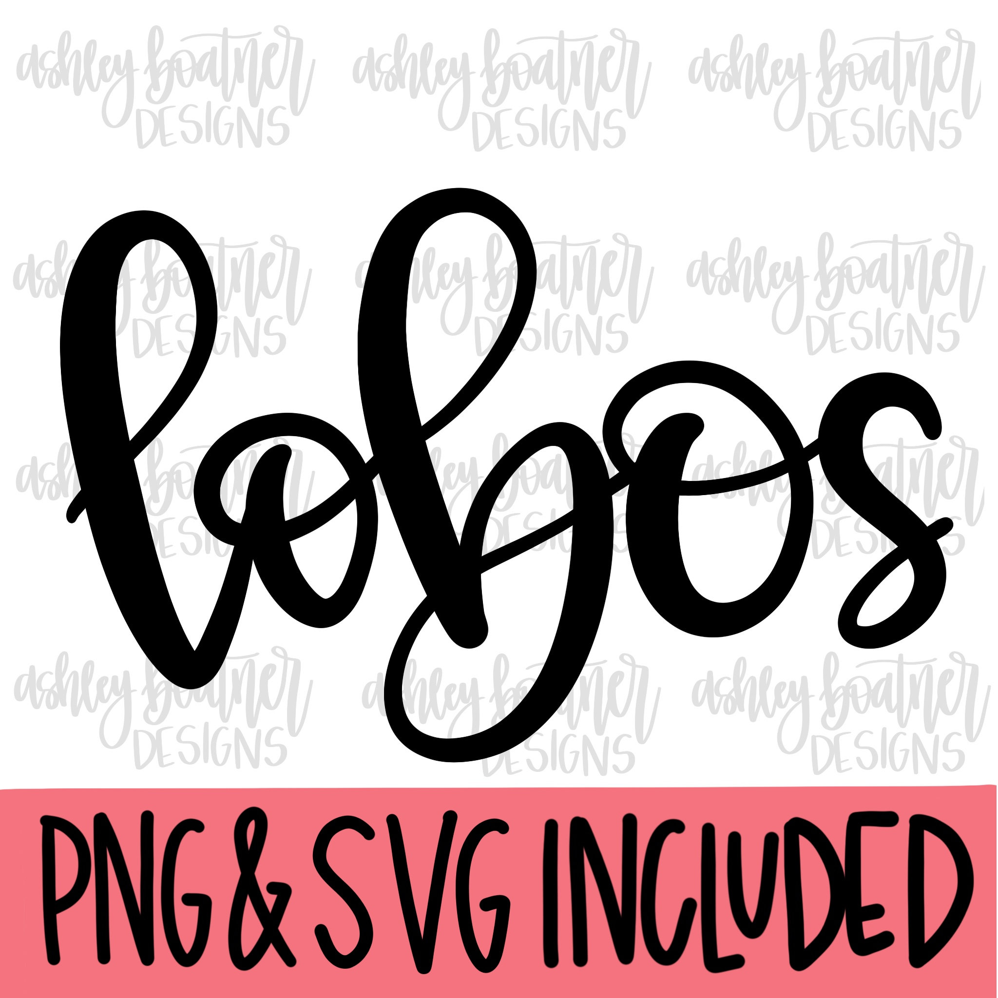 Lobos Mascot Hand Lettered Design | Football SVG | Mascot SVG Download